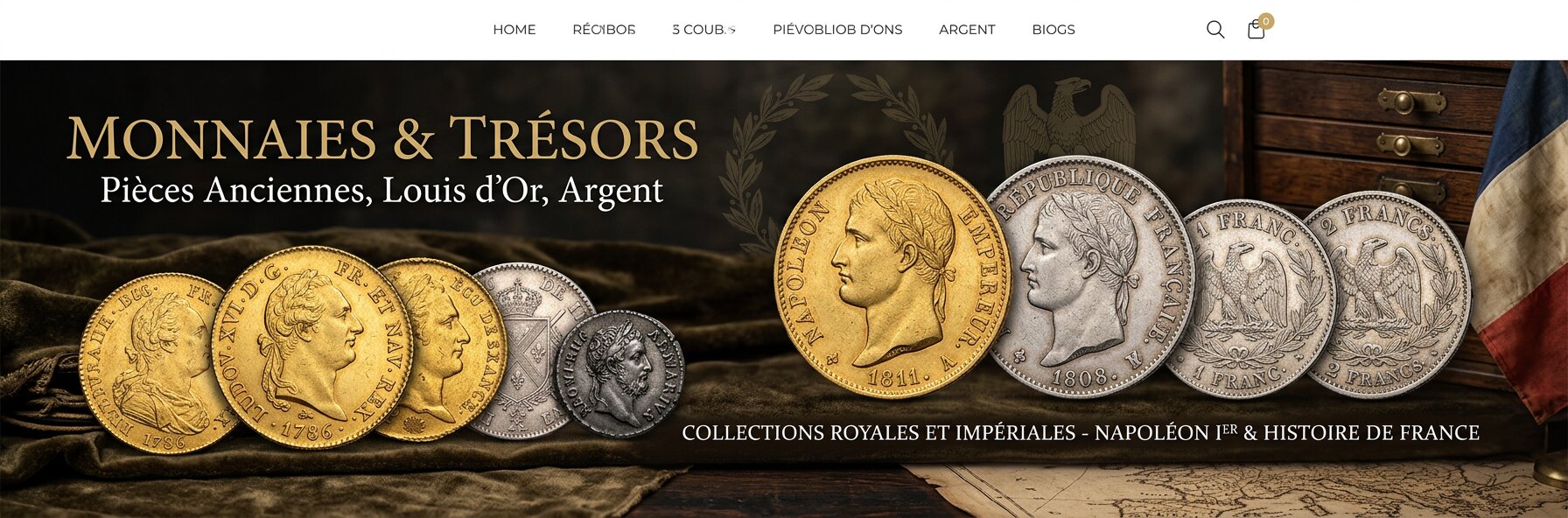Monnaies & Trésors – Pièces Anciennes, Louis d'Or, Argent