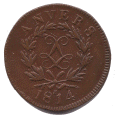 10 Cent. LOUIS XVIII, LL larges (avers)