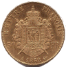50 Francs NAPOLEON III, Tête laurée (revers)
