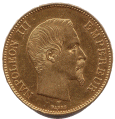 100 Francs NAPOLEON III, Tête nue (avers)
